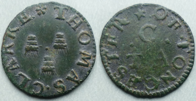 Towcester, Thomas Clarke farthing, Wells 162
